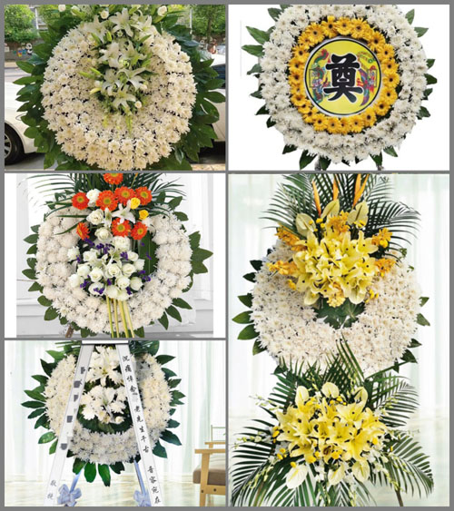 广东梅州市丰顺县汤南镇阳光村花圈速递